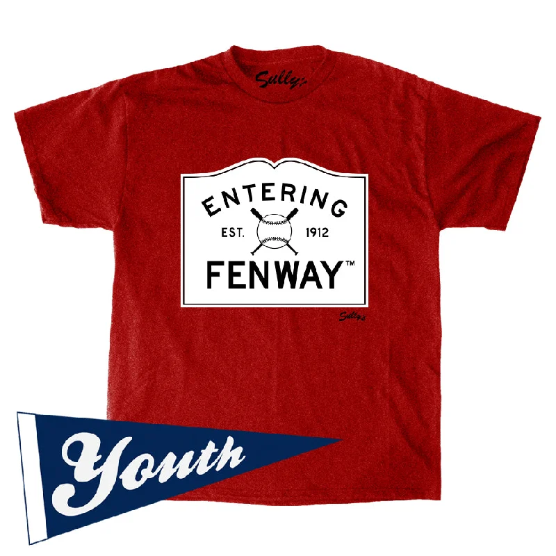 women's knotted hem t-shirt -Entering Fenway Youth T-Shirt