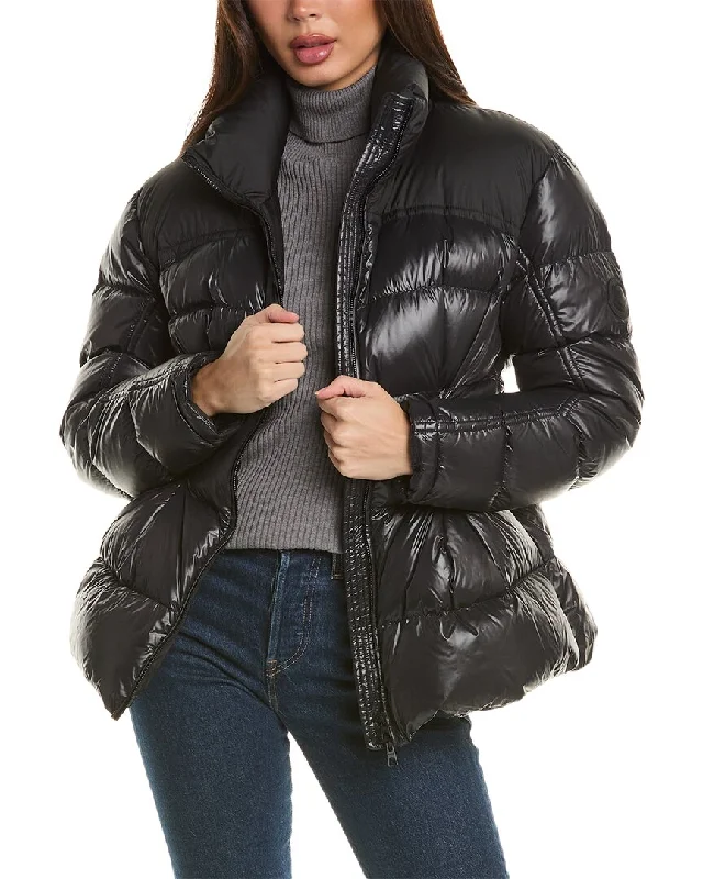 stylish asymmetric wrap coat for women -Moncler Aneth Jacket