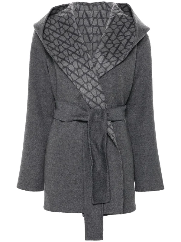 stylish longline wool coat for women -Valentino Women's Coats