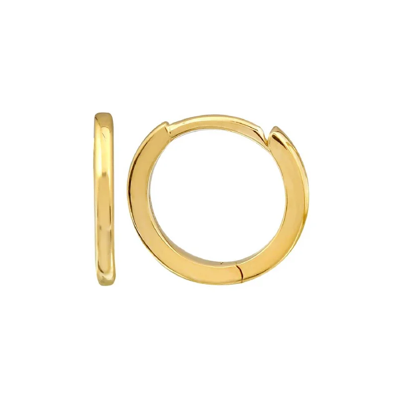 women's sterling silver studs -14k Gold Solid Huggies