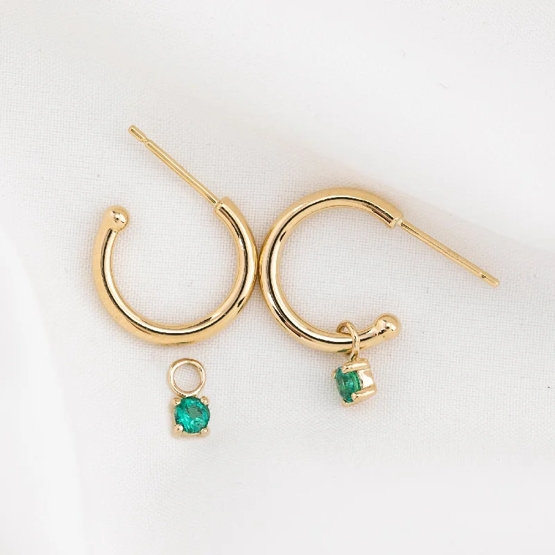 women's resin hoop earrings -Birthstone Hoop Earrings