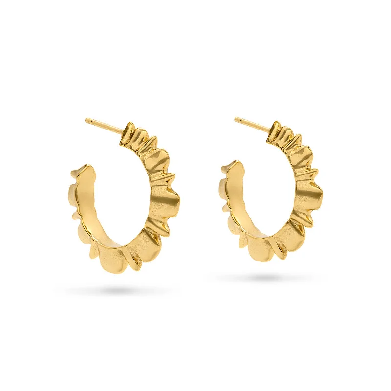 women's black and gold earrings -Bliss Hoop Earrings - Gold