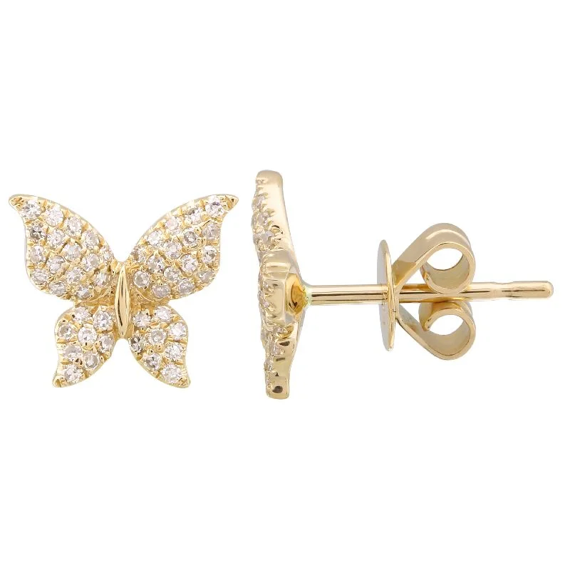 women's mismatched earrings -Butterfly Stud Statement Earrings