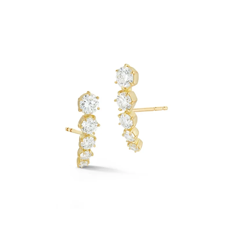 women's resin hoop earrings -Ara Five Stone Studs