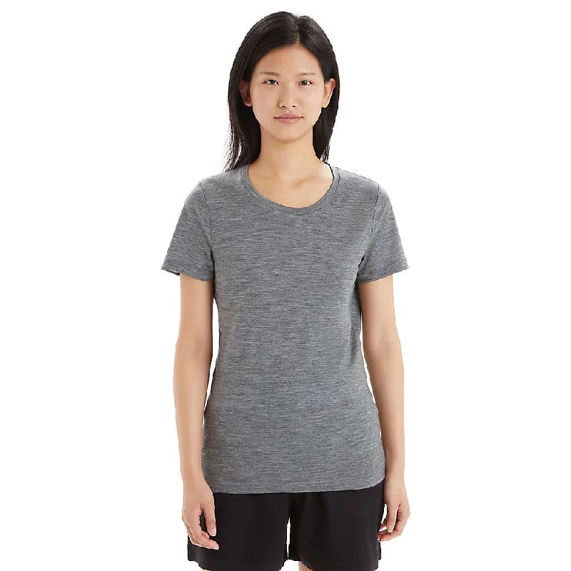 ladies' tie-back crop top -Icebreaker Womens Tech Lite II SS Tee