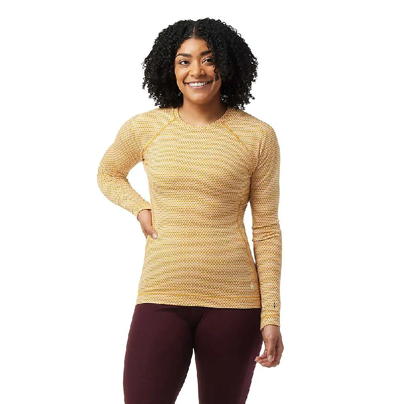 stylish sequin party top for women -Smartwool Women's Classic Thermal Merino Base Layer Pattern Crew Top