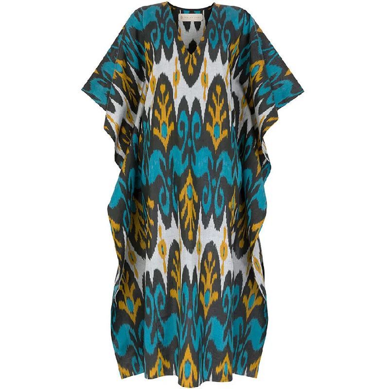 PATTERNED TUNIC SILK DRESS